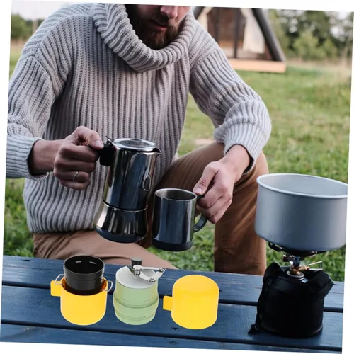 Vista 5 de SHOWERORO Molinillo de café portátil con manivela para acampar al aire libre, herramienta de molienda manual con ajustes de precisión, diseño