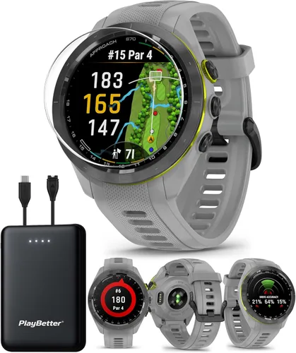 Vista 11 de Reloj GPS de golf Garmin Approach S70 (negro, 47 mm) Smartwatch premium con pantalla AMOLED, caddie virtual y distancia de juego Paquete