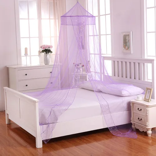 Vista 5 de Cotton Loft Galaxy Kids - Toldo de cama plegable con aro transparente, tamaño único, color azul