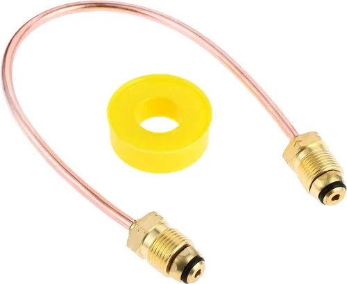 gohantee Coleta de gas propano de cobre de alto flujo POL x POL 7/8" HEX - regulador de propano de 15 pulgadas Coleta de cobre
