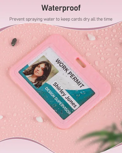 Vista 36 de Uniclife Paquete de 3 Portacarnet Deslizante con Ventanas de Doble Cara Funda Vertical de Plástico Duro Negro Bolsa Protectora de Tarjetas