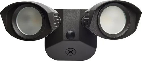 Vista 3 de Nuvo 65/215 - Luz LED de seguridad de doble cabezal, 3000 K, sensor de movimiento, color negro