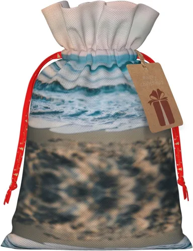 MDATT Bolsas de regalo con cordón de playa y mar, bolsas de regalo de 5 x 7 pulgadas para bodas, Navidad, cumpleaños, decoración de Halloween