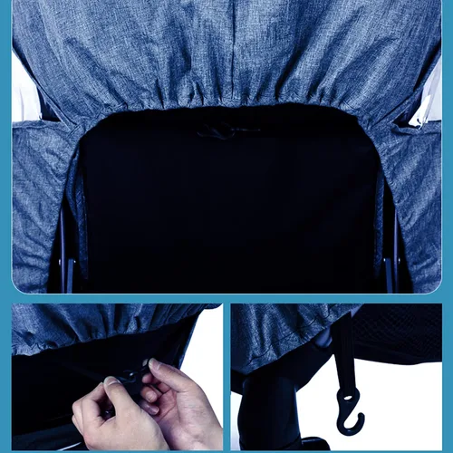 Vista 5 de Protector contra el Clima Frío para Cochecito de Bebé Escudo de Invierno Universal Resistente al Viento Cubierta de Lluvia para Cochecito Protección