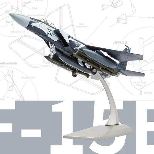 Vista 5 de 1100 F-15 Strike Eagle Modelo Fundido a troquel Aviones Militares Modelos Jet Modelo Avión para Colección