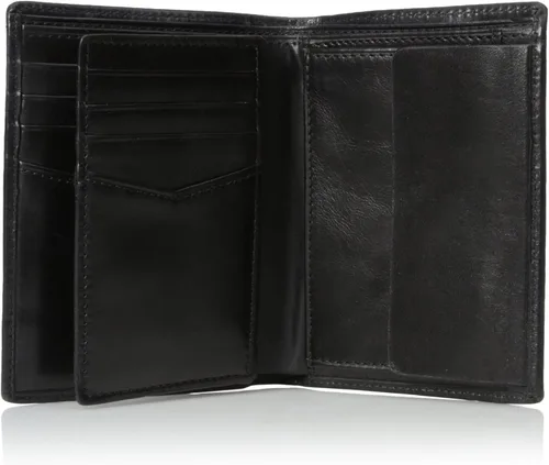 Vista 5 de Fossil Billetera plegable de cuero con bloqueo RFID para hombre de gran capacidad