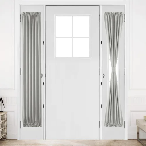 Vista 31 de DWCN Cortinas para Puertas Francesas – Cortinas opacas térmicas con bolsillo para barra para puertas con ventana de cristal, puertas de cocina