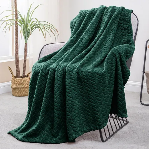 Vista 45 de Exclusivo Mezcla Manta de forro polar para sofá, 50 x 70 pulgadas, camello