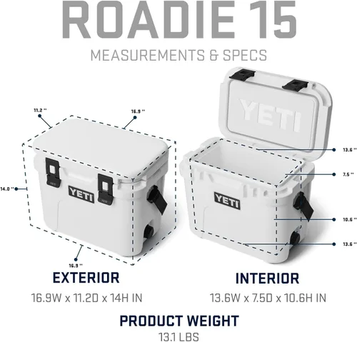 Vista 5 de YETI Roadie 15 - Enfriador duro con correa de hombro DoubleDuty