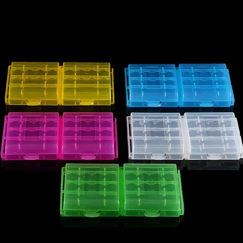 Vista 3 de Zerone 5 Colores Conveniente AA/AAA Batería 10 PCS Soporte de Baterías Caja de Almacenamiento Caja de Plástico Resistente al Desgaste Caja