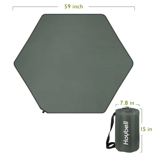 Vista 3 de Tapete hexagonal para corralito, compatible con el corralito POP 'N GO, tapete de juego autoinflable de 59 pulgadas, tapete de juego para bebé