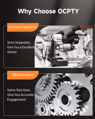 Vista 7 de OCPTY Arrancadores de arranque compatibles 17866 SMT0296 2003-2004 para Jeep Grand Cherokee 4.7L