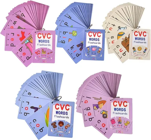 Vista 9 de Lachilly CVC Words Flashcard Consonante+Vocal+onsonant Suministros de aprendizaje para maestros de jardín de infantes Ayudas de enseñanza 126