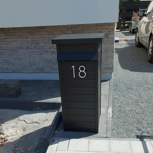 Vista 3 de Números de Casa Blancos para Exteriores - Números de Casa Flotantes Modernos de 5 Pulgadas para Exteriores, Crea Sombras Atractivas e Interesantes