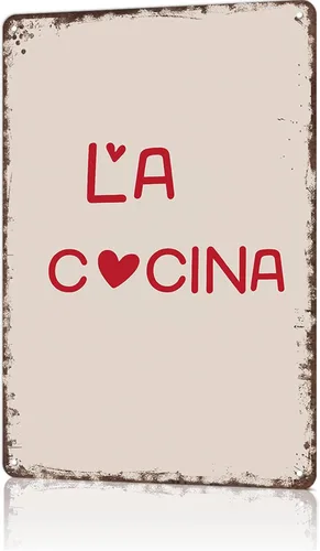 Vintage Metal Signs La Cocina Funny Wall Art Tin Poster For Man Cave Office Home Bedroom Decor 8x12inch