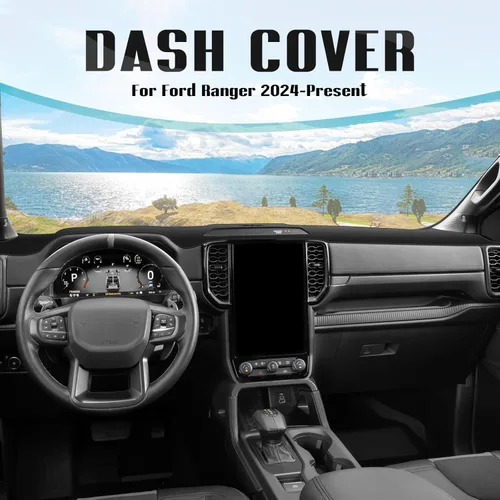 Vista 545 de FIILINES - Cubierta para tablero, accesorio para tablero de malla antideslizante, parasol sin reflejos y protector compatible con Toyota Tundra