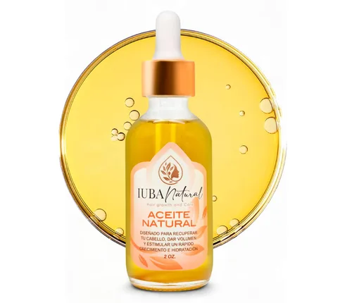IUBA NATURAL HAIR GROWTH AND CARE Aceite orgánico para el cuero cabelludo y el cabello - Aceite natural para el crecimiento y reparación del cabello