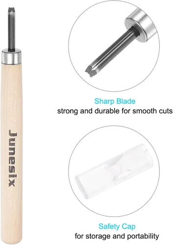 Vista 5 de uxcell Cuchillo de tallado de madera, cinceles, acero al carbono 50# de 0.059 in, pequeño triángulo para esculpir escultura artesanal, carpintero
