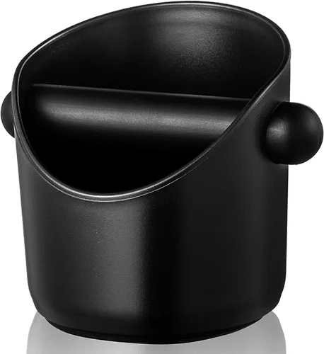 Caja de café expreso, caja de café de 4.4 pulgadas, contenedor de café expreso para posos de café con barra extraíble y base antideslizante,