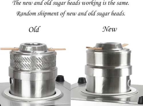 Vista 2 de ANFIRE Máquina profesional comercial de algodón de azúcar cabeza giratoria de 5 "con cuenco de metal de 24 pulgadas y red estabilizadora de hilo