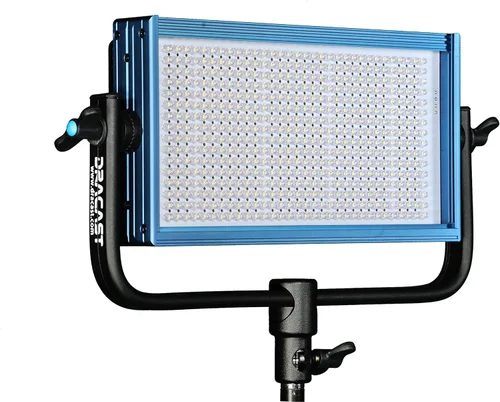 Vista 2 de Dracast Pro Series LED500 Kit de 3 luces LED bicolor con placas de batería de montaje en V y soportes de luz