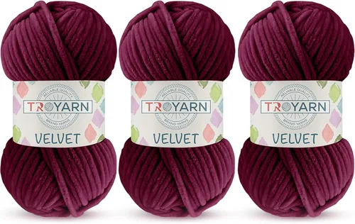 Vista 13 de Hilo de Chenilla para Ganchillo - 100g (121m), Hilo Suavísimo y Esponjoso, Perfecto para Mantas de Bebé y Amigurumi, Tamaño 6