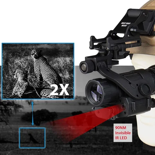 Vista 3 de PVS-14 Gafas de visión nocturna digital IR visión nocturna monocular impermeable, monocular alcance de visión nocturna monocular monocular monocular