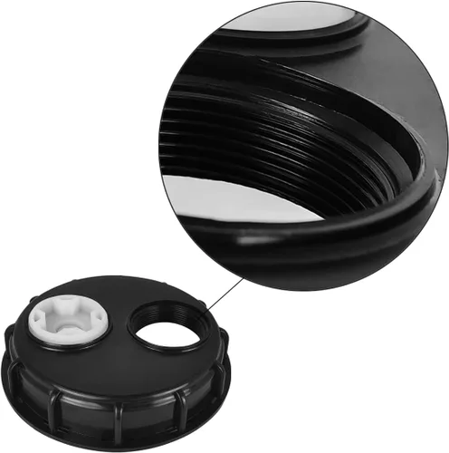 Vista 3 de IBC - Tapas de tanque de agua, tapas de tanque IBC de 6.5 pulgadas con tapón de 2 pulgadas, rosca fina para Schutz
