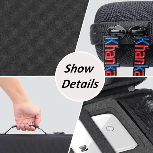 Vista 8 de Khanka Estuche de viaje duro compatible con Kodak Luma 150 350 Pocket Projector - Proyector de películas portátil, solo funda