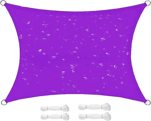 Vista 12 de Toldo tipo vela para exteriores, 20 x 20 pies, 19.7 x 19.7 ft, vela impermeable con bloqueo UV, tela resistente, protección solar, resistente al