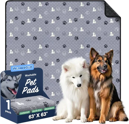 Vista 11 de WanpeeGoo Almohadillas lavables para orina para perros, paquete de 4 almohadillas absorbentes reutilizables para entrenamiento de perros
