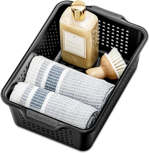 Vista 3 de madesmart Cesta de almacenamiento mediana, granito