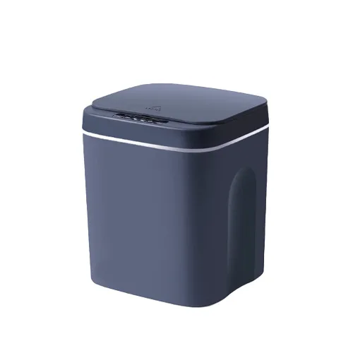 Vista 6 de Basurero inteligente, para el hogar, con sensor inteligente, recargable, pequeño, para el hogar, canasta de plástico para oficina, cocina