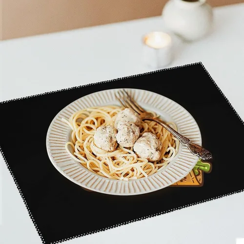 Vista 6 de Tacoes Placemats Set of 6 Resistant Table Mats Washable Place Mats for Dinner Party Table Decoration