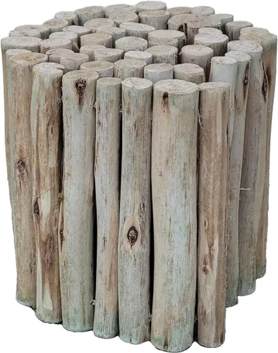 Vista 14 de Backyard X-Scapes - Tronco sólido de madera de eucalipto natural para bordes de jardín, césped, vallas, bordes, 72 pulgadas de largo x 6 pulgadas