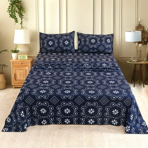 Vista 7 de Ramesses Juego de sábanas King de franela de microfibra estampada de poliéster, resistente a las manchas, suave y duradera, ropa de cama de 4 piezas