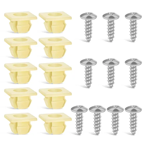 Vista 7 de Nilight Kit de tornillos para matrícula, tornillos de acero inoxidable con tuercas de nailon para sujetar placas delanteras y traseras