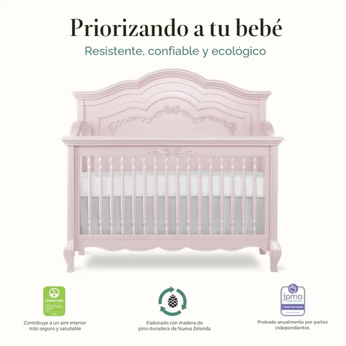 Vista 4 de evolur Aurora 5-in-1 Convertible Crib