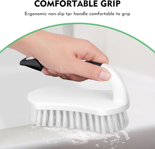 Vista 3 de SetSail Cepillo para Fregar, Cepillos de Fregar de Servicio Pesado para Limpieza con Cerdas Rígidas, Cepillo de Limpieza para Ducha, Baño, Alfombra