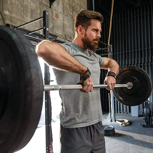 Vista 5 de Correas de levantamiento acolchadas de algodón Harbinger - Almohadillas de muñeca Neotek suaves y de apoyo - 54.6 cm de longitud, 3.8 cm de ancho