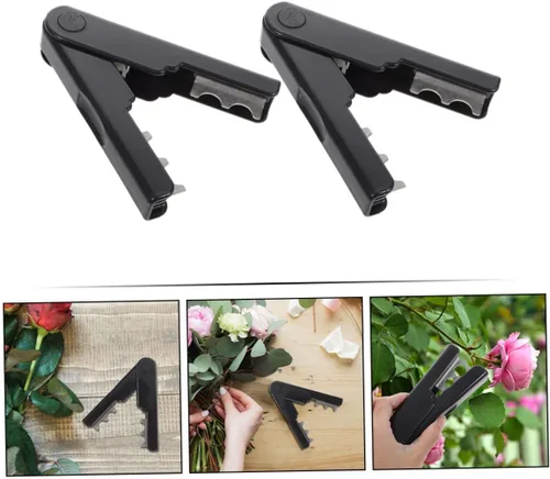 Vista 2 de CHILDWEET 2 alicates de perforación de flores, podadora de árboles, herramientas manuales, removedor de espinas y hojas, removedor de tallos