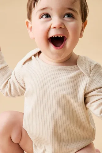 Vista 18 de MORI Body unisex de manga larga para bebé de viscosa de bambú y algodón orgánico, cómodo mameluco para niños y niñas