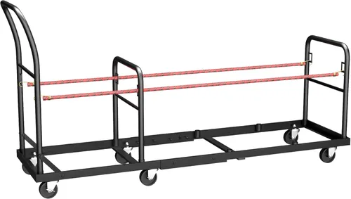 Vista 9 de Carrito de silla plegable multifuncional vertical, carrito de colocación horizontal en forma de L, estante de almacenamiento de silla plegable