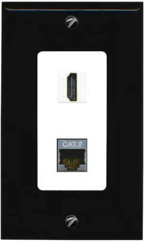 Vista 11 de RiteAV Placa de pared HDMI y Cat7 - 1 cuadrilla [negro/marfil]