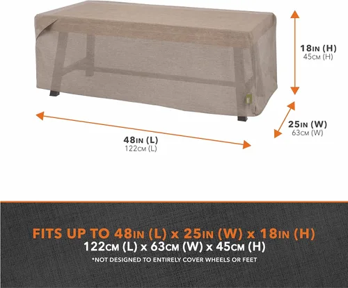 Vista 2 de Modern Leisure Garrison - Funda otomanamesa auxiliarhoguera de patio, tela resistente al agua, protección resistente para muebles de patio al aire