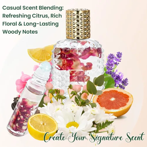 Vista 3 de TSVATE Kit de fabricación de perfumes de bricolaje para mujeres, kit de fabricación de perfumes de rodillo, juego de perfumes de viaje con aceite