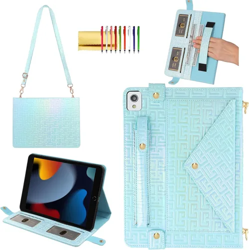 Vista 171 de Funda tipo bolso para iPad mini de 5ª/4ª/3ª/2ª/1ª generación de 7.9 pulgadas, Techcircle funda ligera tipo folio con soporte bandolera con billetera