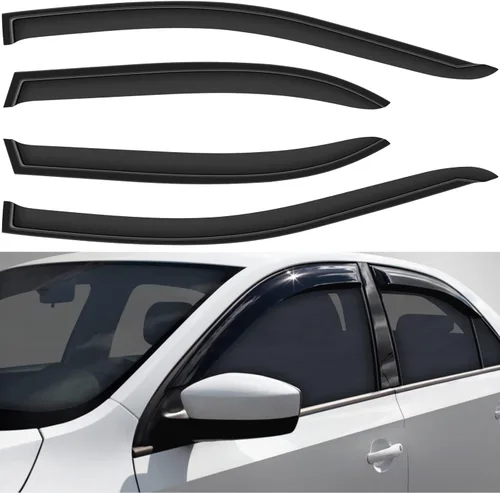 Deflector de ventana lateral, viseras de humo oscuro, protectores de lluvia, juego de 4 piezas para Toyota 2003-2008 para Corolla