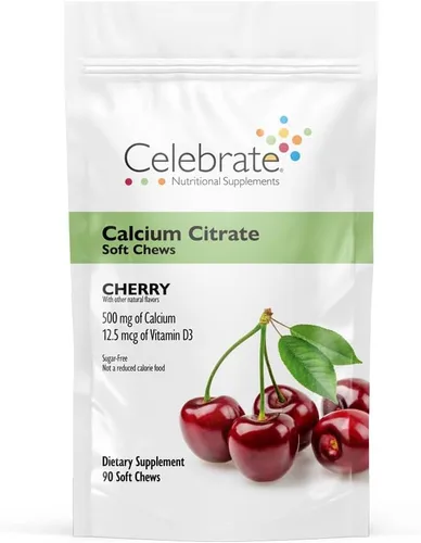 Vista 7 de Celebrate Vitaminas Masticables de citrato de calcio bariátrico 500mg con 500 UI de vitamina D3 – Esencial para pacientes con bypass gástrico
