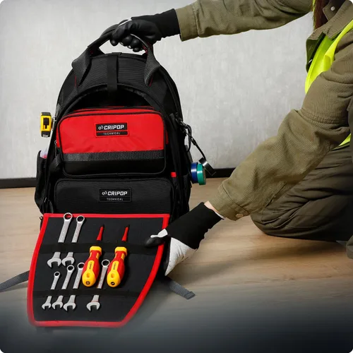 Vista 8 de Bolsas de herramientas de doble compartimento de 10 pulgadas